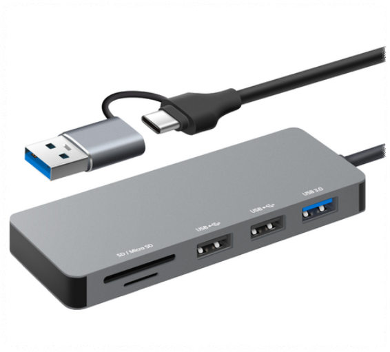 홈플래닛 5포트 듀얼커넥터 멀티허브