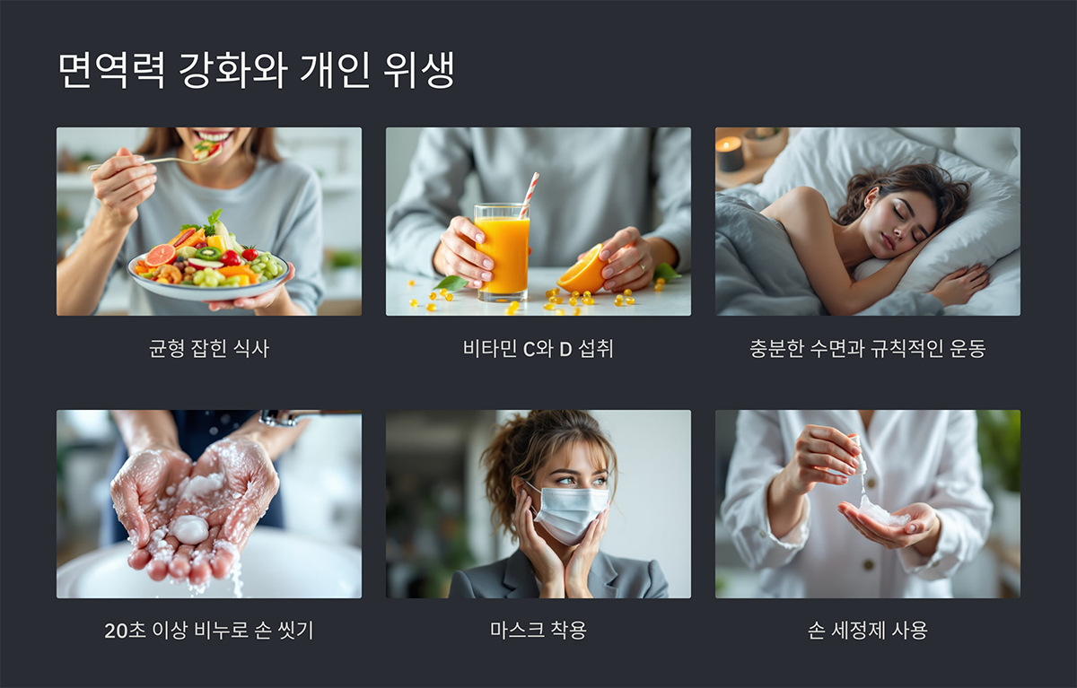 면역력 강화, 개인 위생 관리