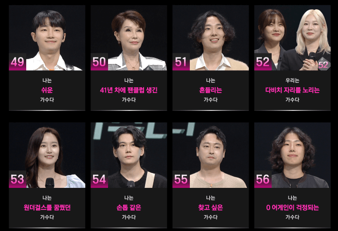 싱어게인3 출연진