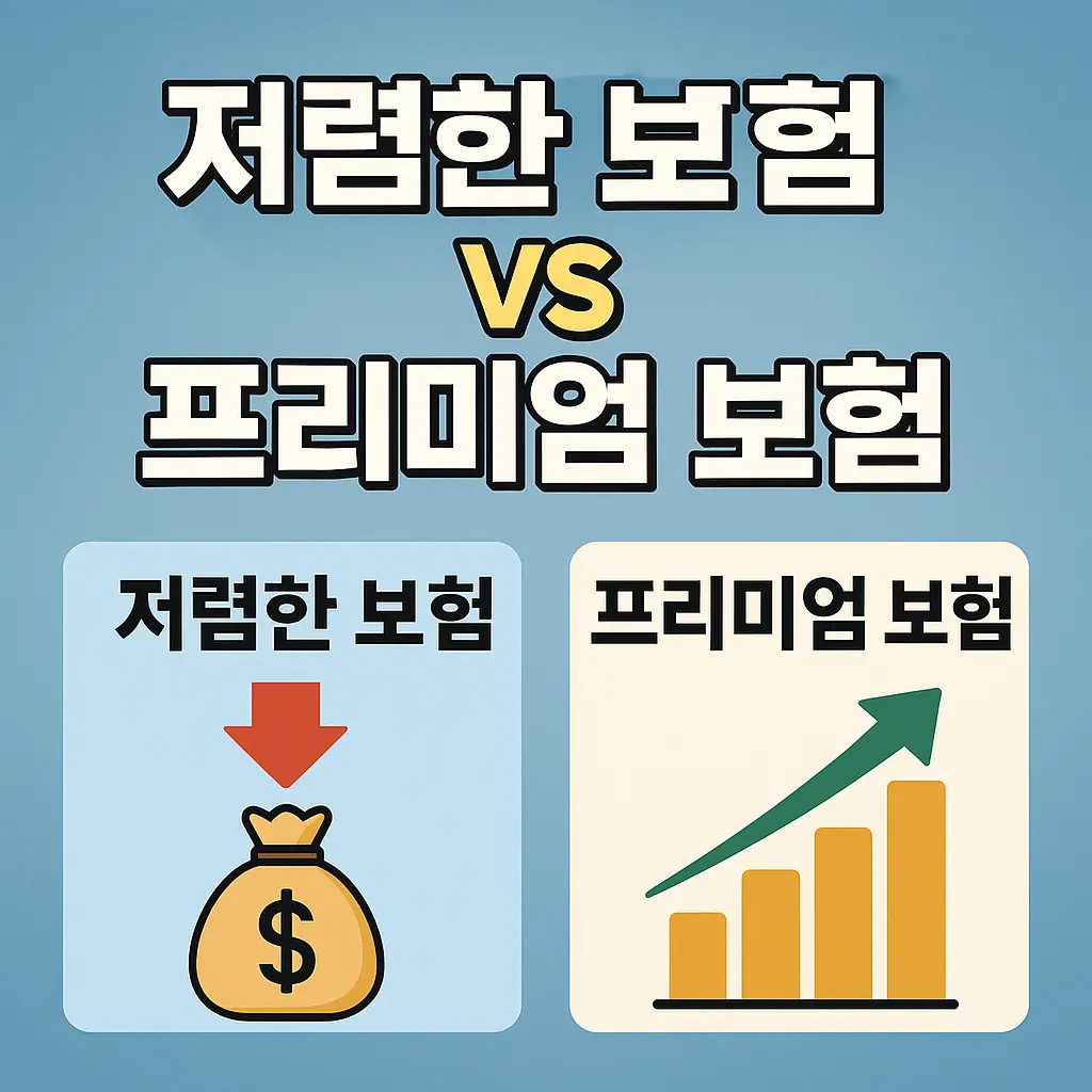 보험료 아끼는 대신 손해 볼까? 저렴한 보험 vs 프리미엄 보험, 제대로 비교해봅시다!