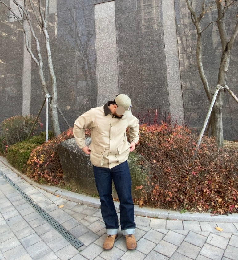 데일리룩('25. 11. 19.)폴로랄프로렌 더블알엘 가먼트다잉 트윌 볼캡, 그레이휴 사파리 재킷, 유니폼브릿지 셀비지 생지 데님 팬츠, 레드윙 아이언레인저 호손뮬스키너 스웨이드