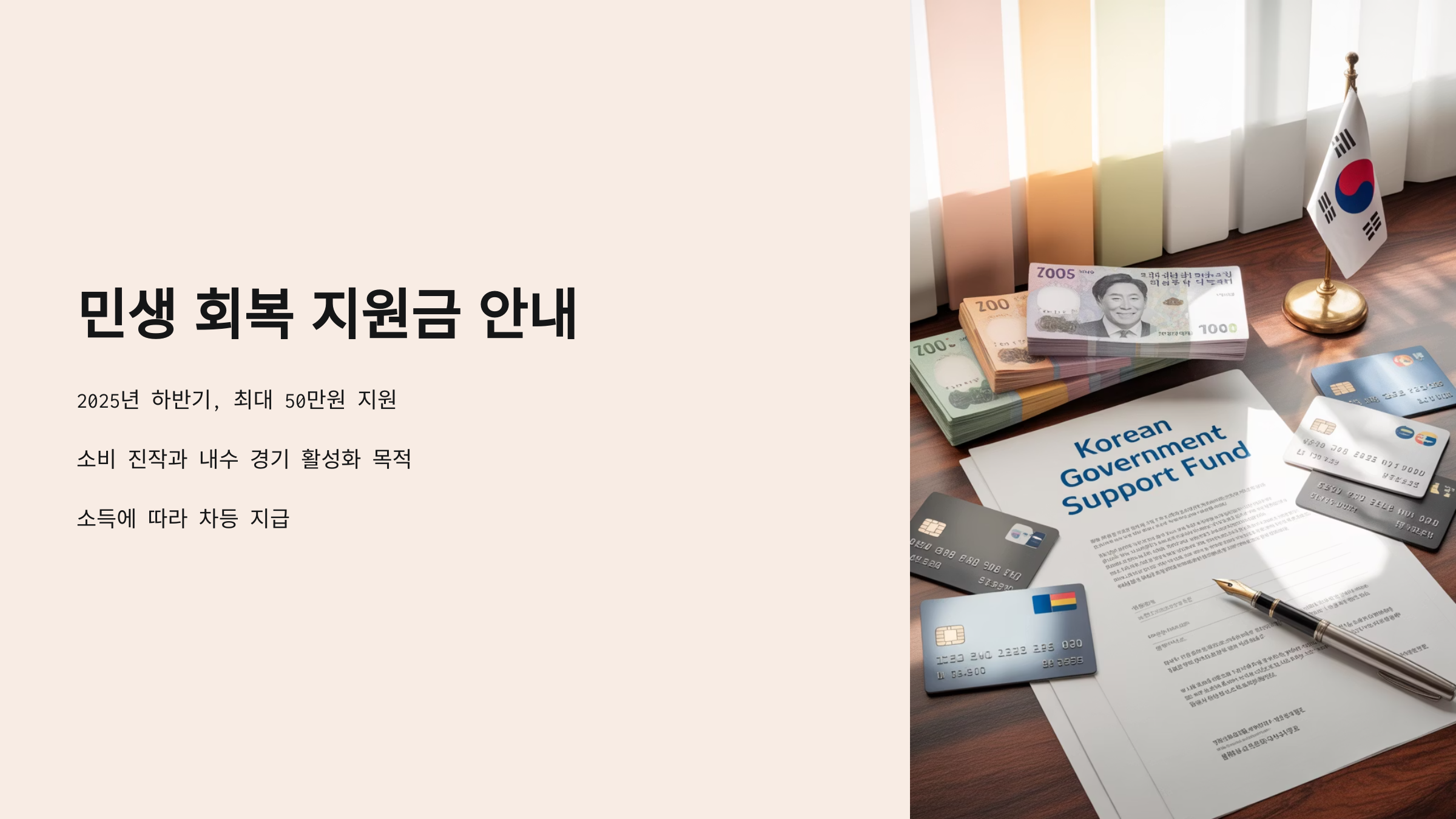 민생 회복 지원금 안내