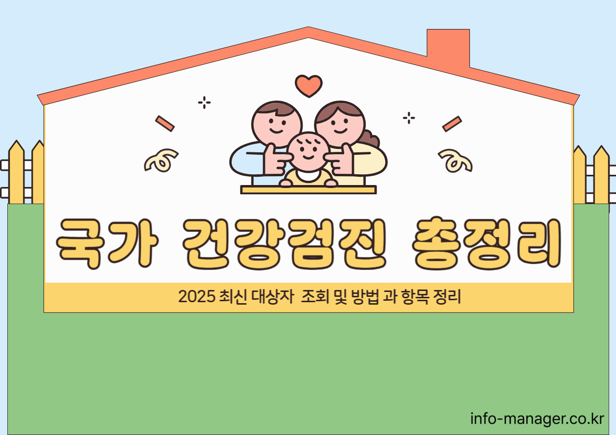 2025년 국가 건강검진 대상자 조회 및 항목 총정리
