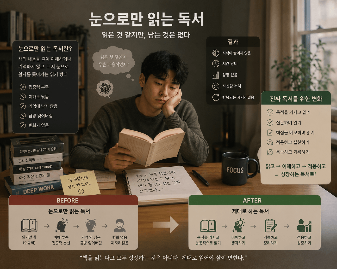 눈으로만 읽는 독서 상징 이미지