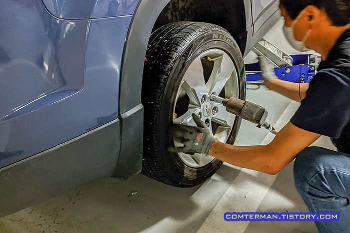 긴급출동 타이어 펑크 수리