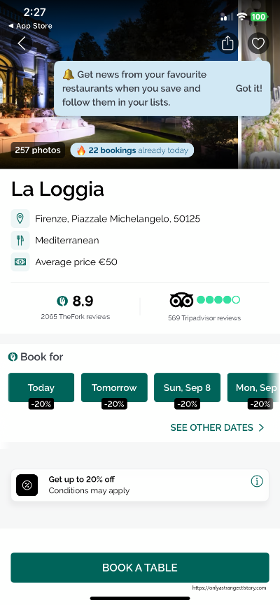 The fork 앱 예약 - 식당 검색