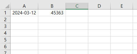 엑셀(Excel) - 날짜를 숫자로 변환