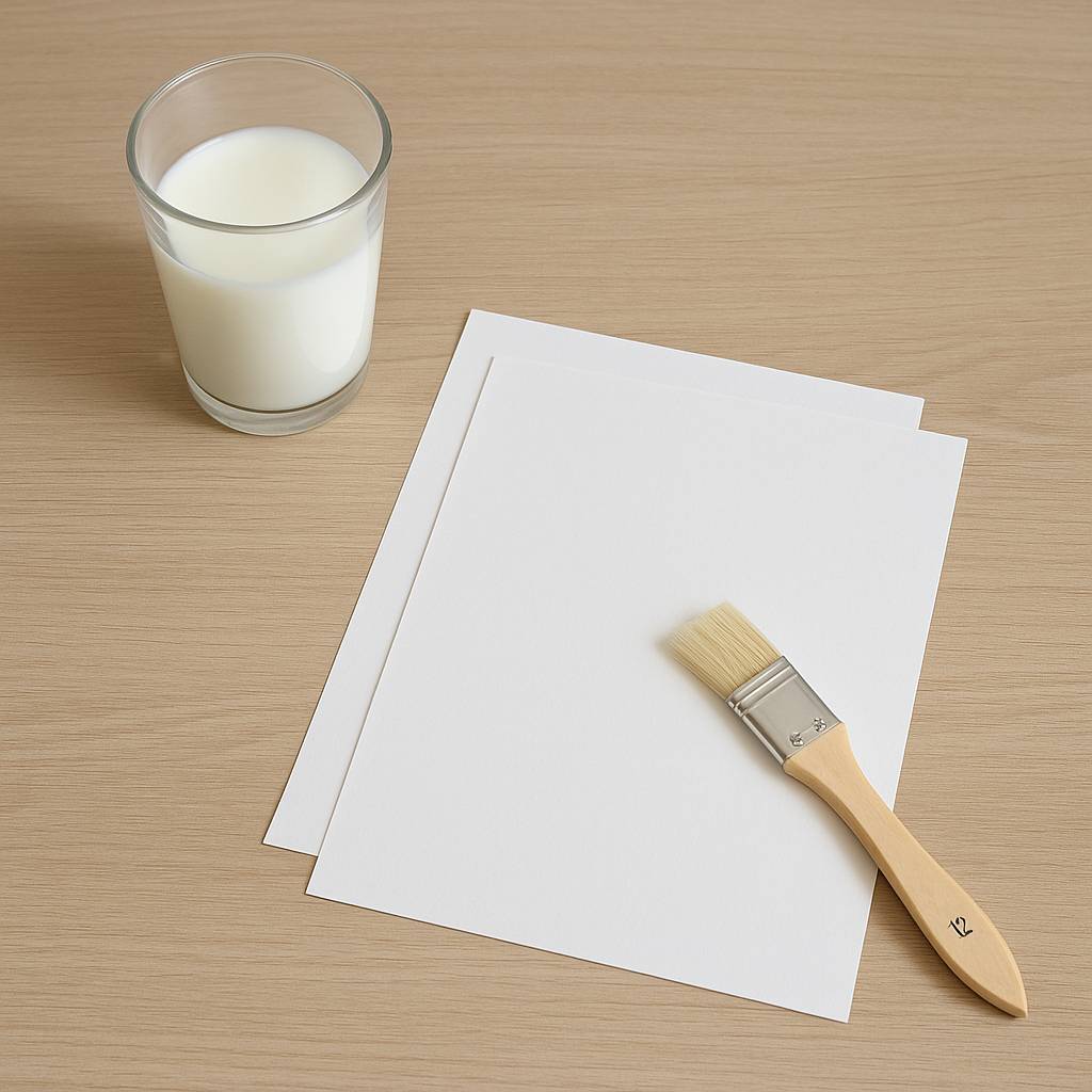 우유는 종이를 살짝 단단하게 만든다