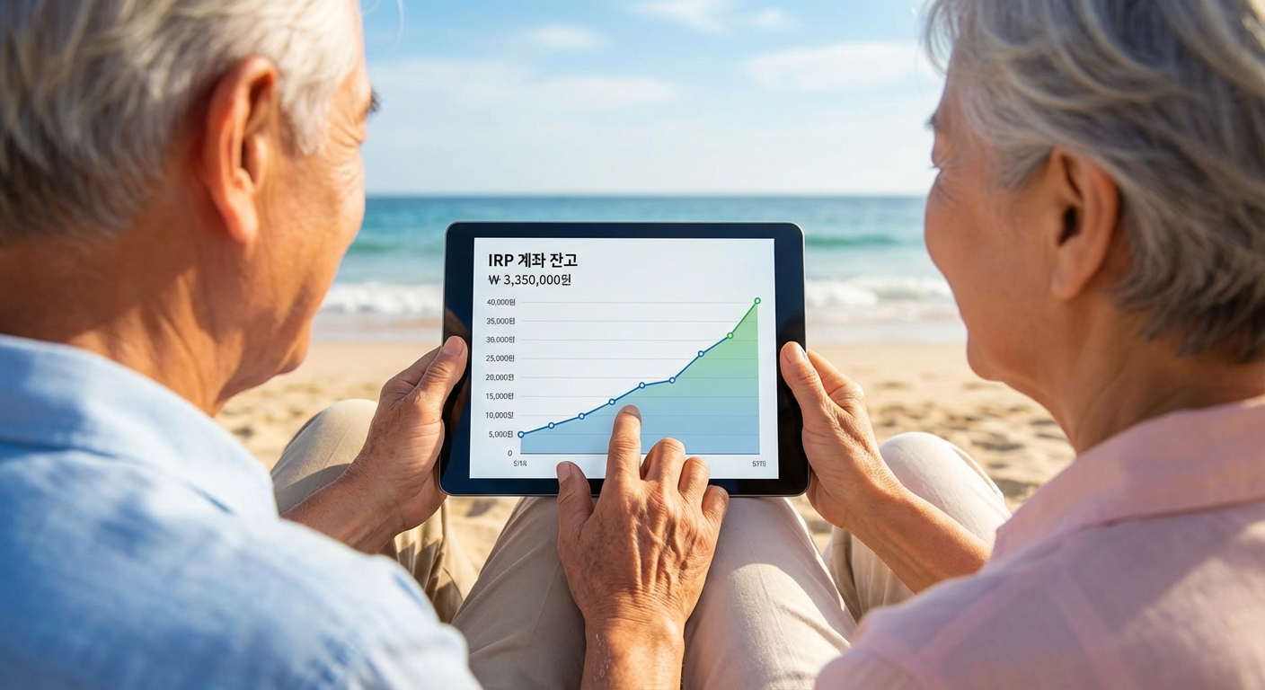 퇴직연금 IRP로 행복한 노후를 준비하는 노부부