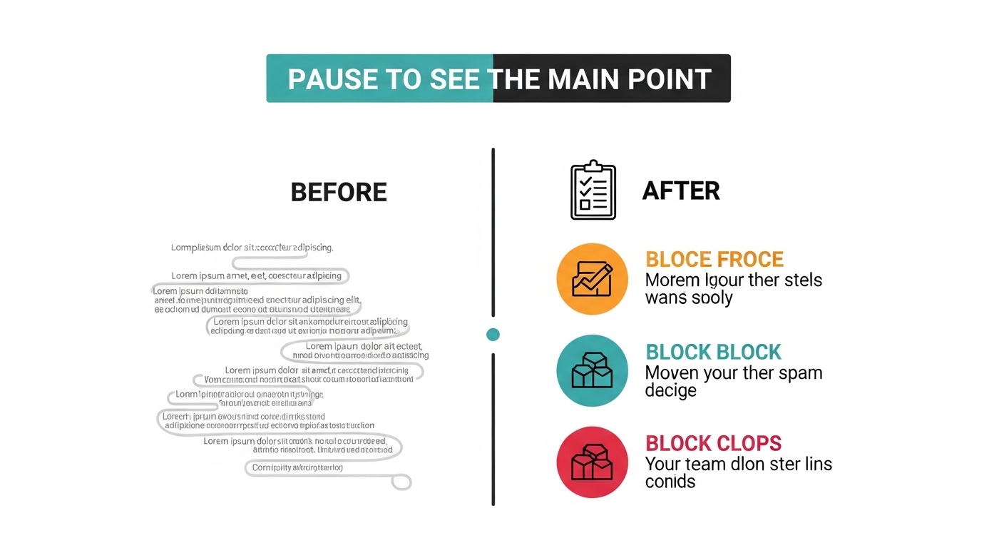 말을 잘하는 가장 쉬운 방법은 단문으로 끊어 말하는 것이다