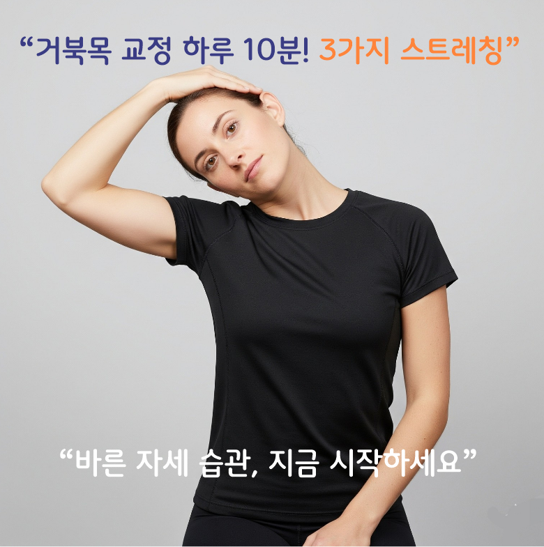 거북목 교정 스트레칭 3가지, 하루 10분이면 효과 본다.