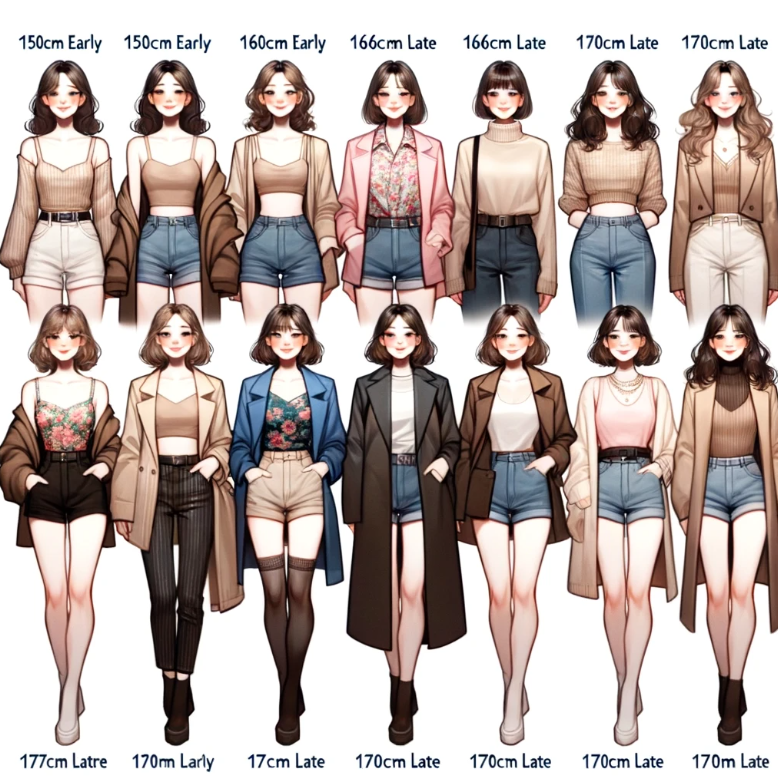 키별 옷길이 여자 150부터 170까지 총정리