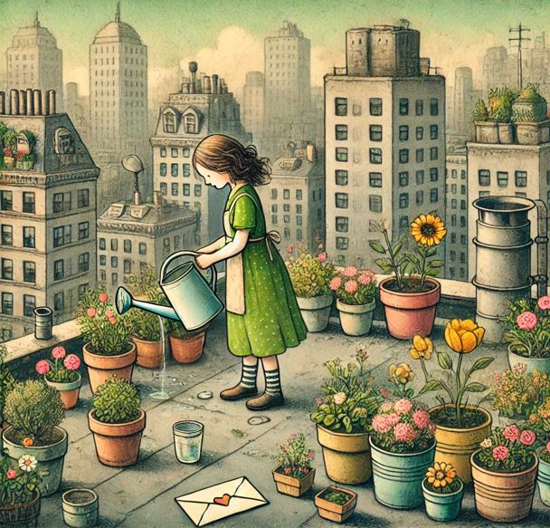 리디아와 정원의 모습