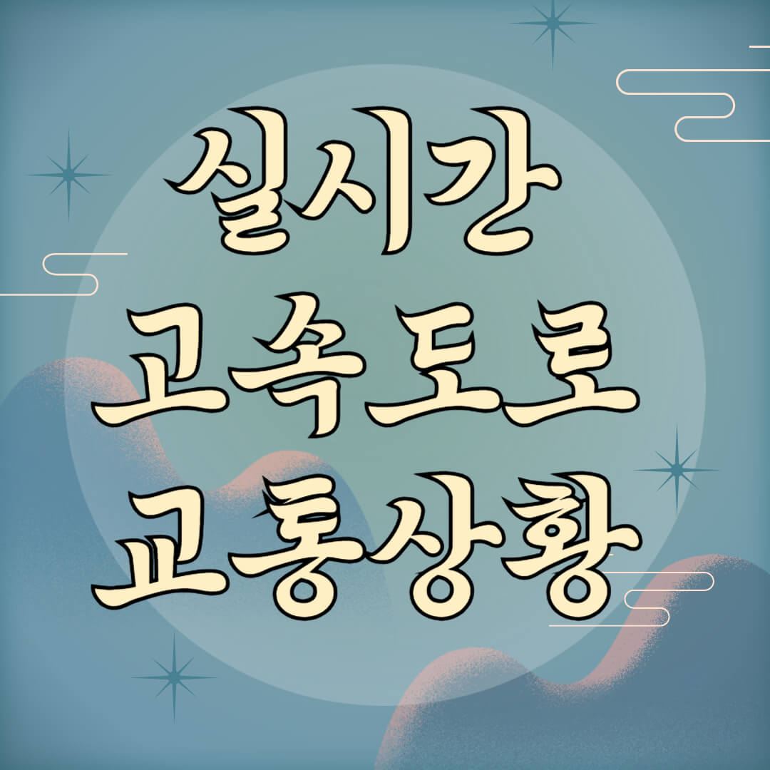 전국 고속도로 교통상황 CCTV 실시간 정체 예보