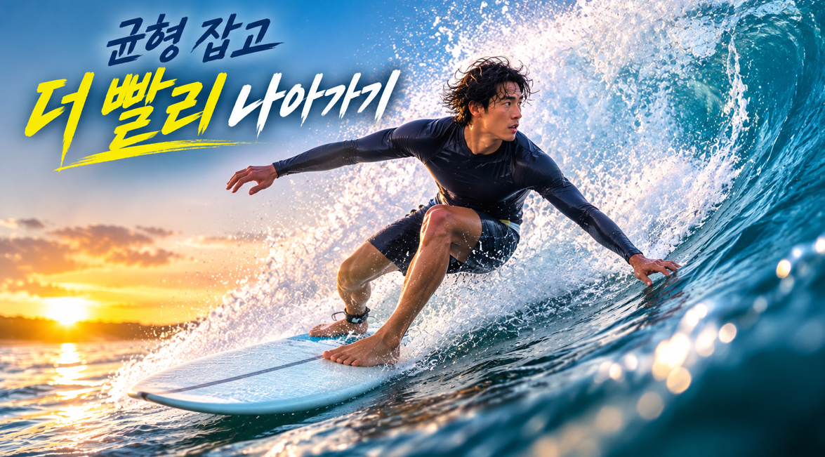 빠르게 균형과 방향을 잡고 더 빨리 나아가기