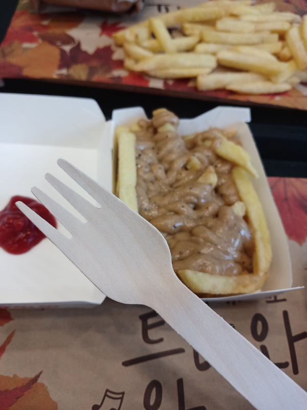 버거킹 나무포크와 포테이토