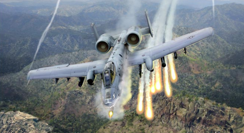 작전중 집중 공격중인 A-10