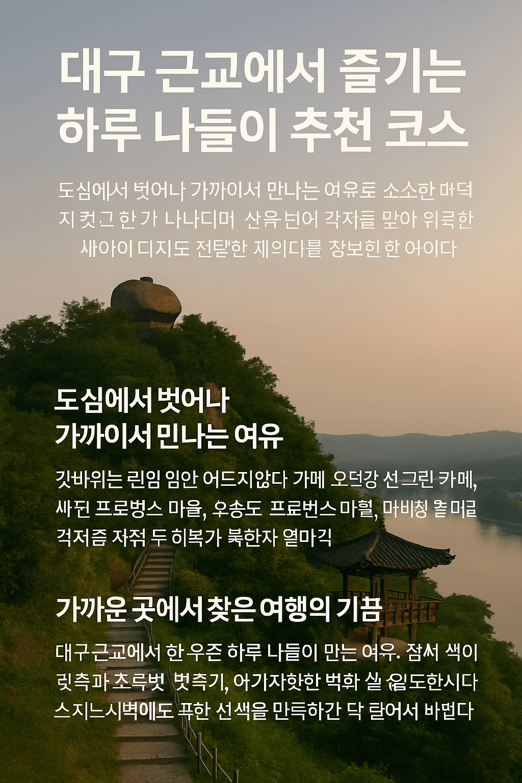 대구 근교에서 즐기는 하루 나들이 추천 코스
