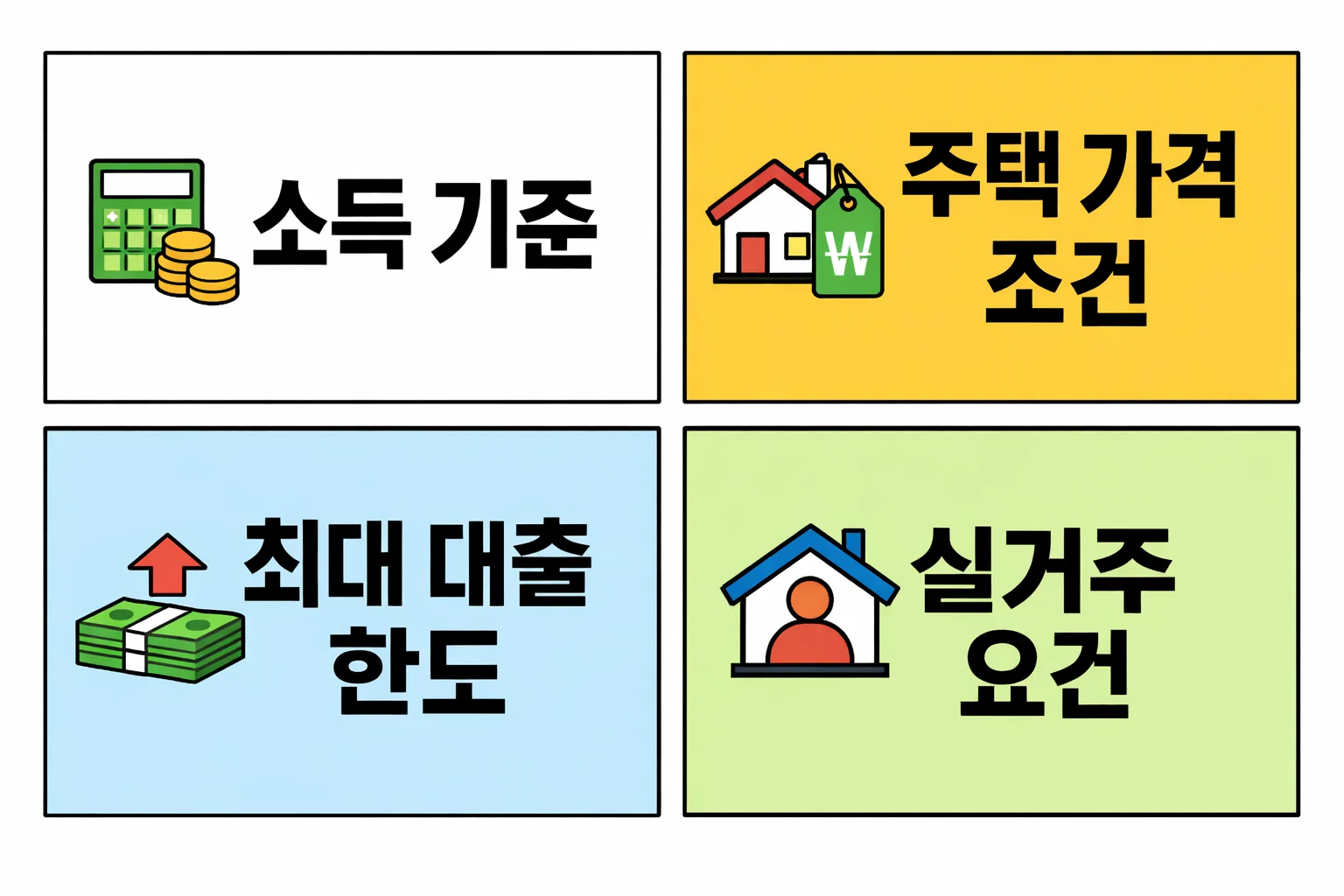 보금자리론 대출 기간 선택에 따라 월상환액과 총이자가 어떻게 달라지는지 비교한 계산 기준 이미지