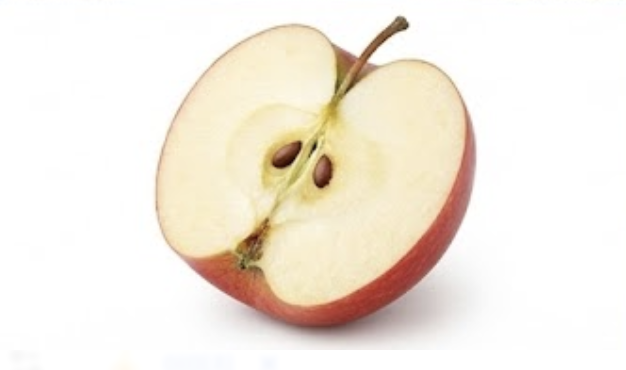 사과 반쪽 이미지