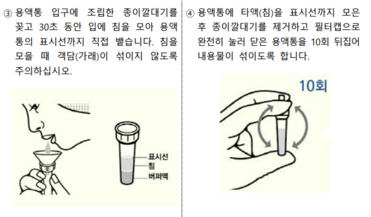 타액코로나키트 사용법2