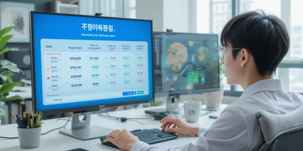 알뜰폰 요금제 비교하는 프리랜서 모습