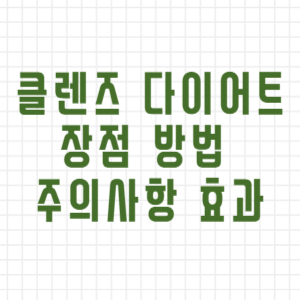 클렌즈다이어트