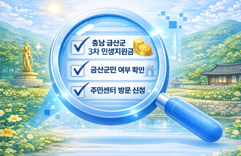 충남 금산군 3차 민생지원금 신청방법 총정리