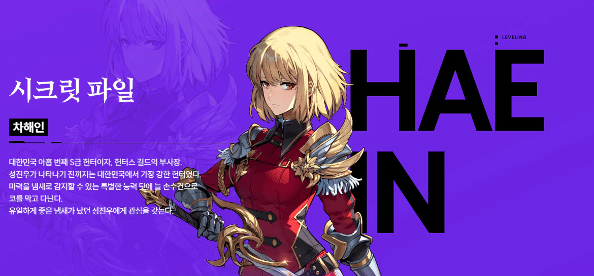 나혼렙 게임 차해인