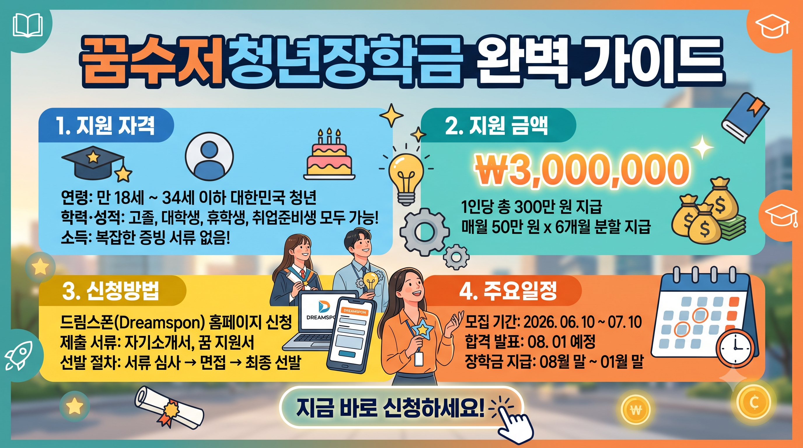 꿈수저청년장학금 완벽가이드