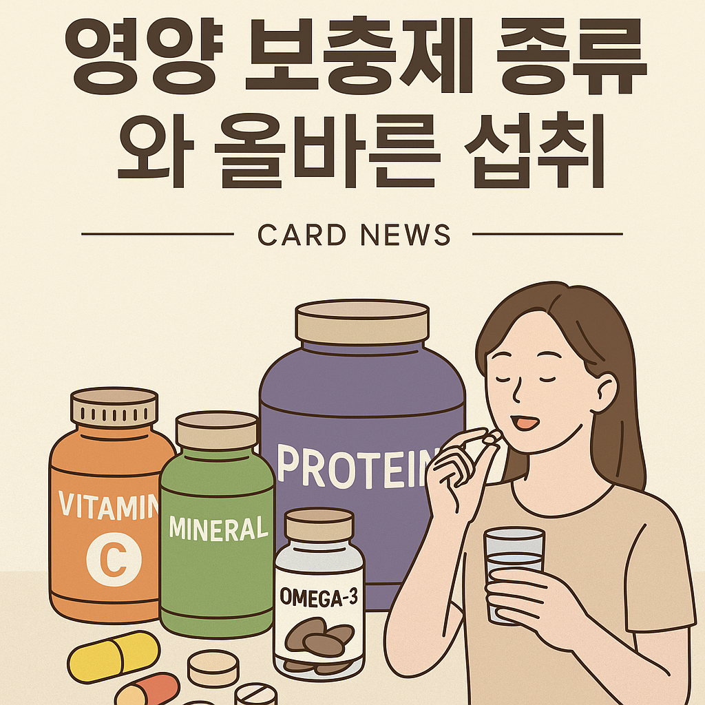 영양 보충제 종류와 올바른 섭취