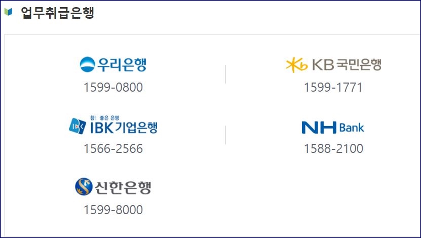 취급은행