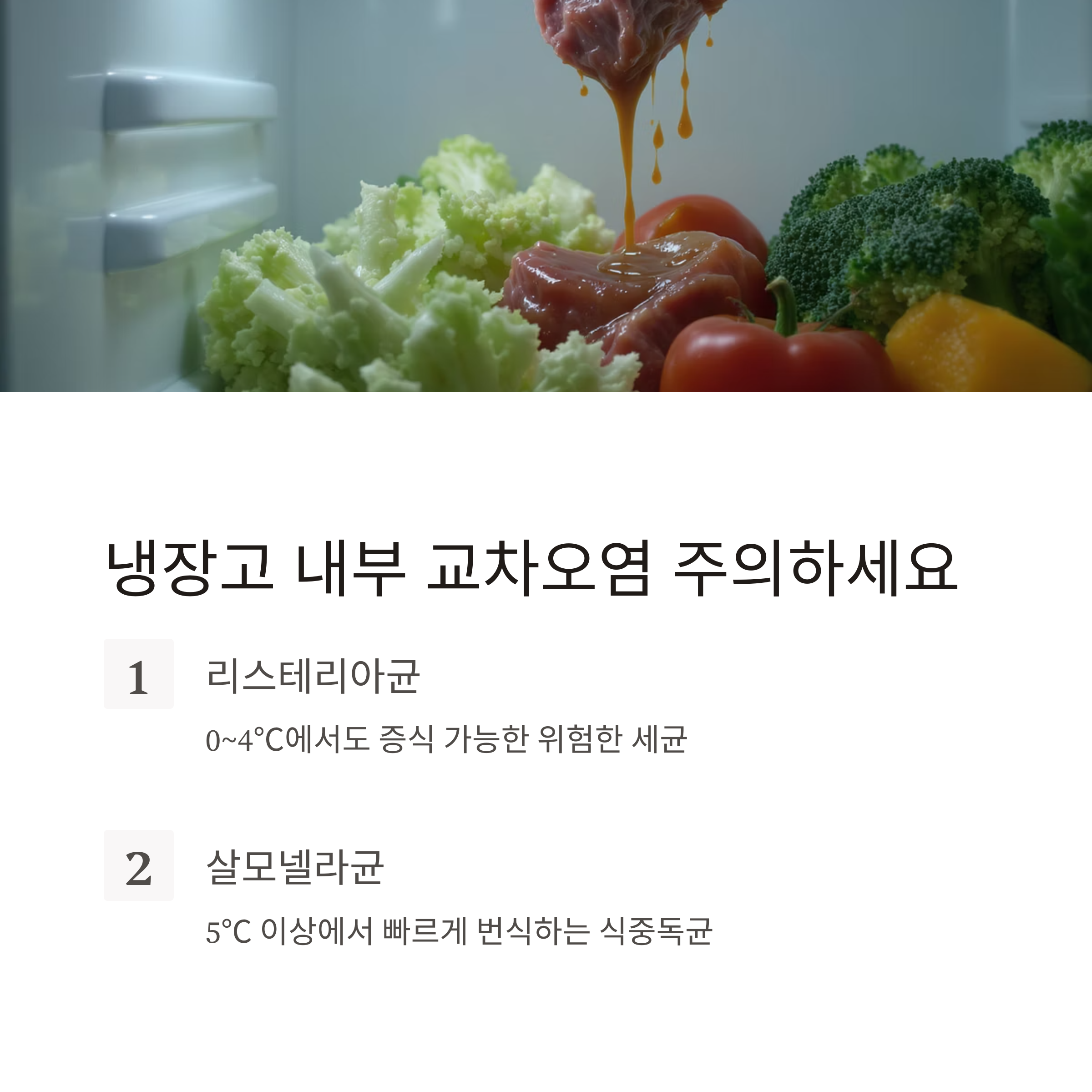 냉장 보관한 음식도 식중독을 일으킬 수 있다고? 여름철 알아야 할 음식 위험 5가지