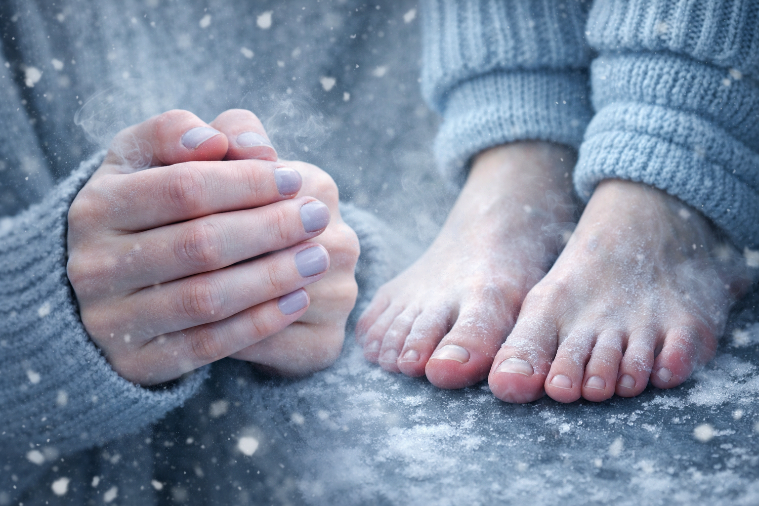 손발이 계속 차갑다면 몸이 보내는 경고 신호일 수 있습니다! 손발이 차가운 이유와 해결 방법