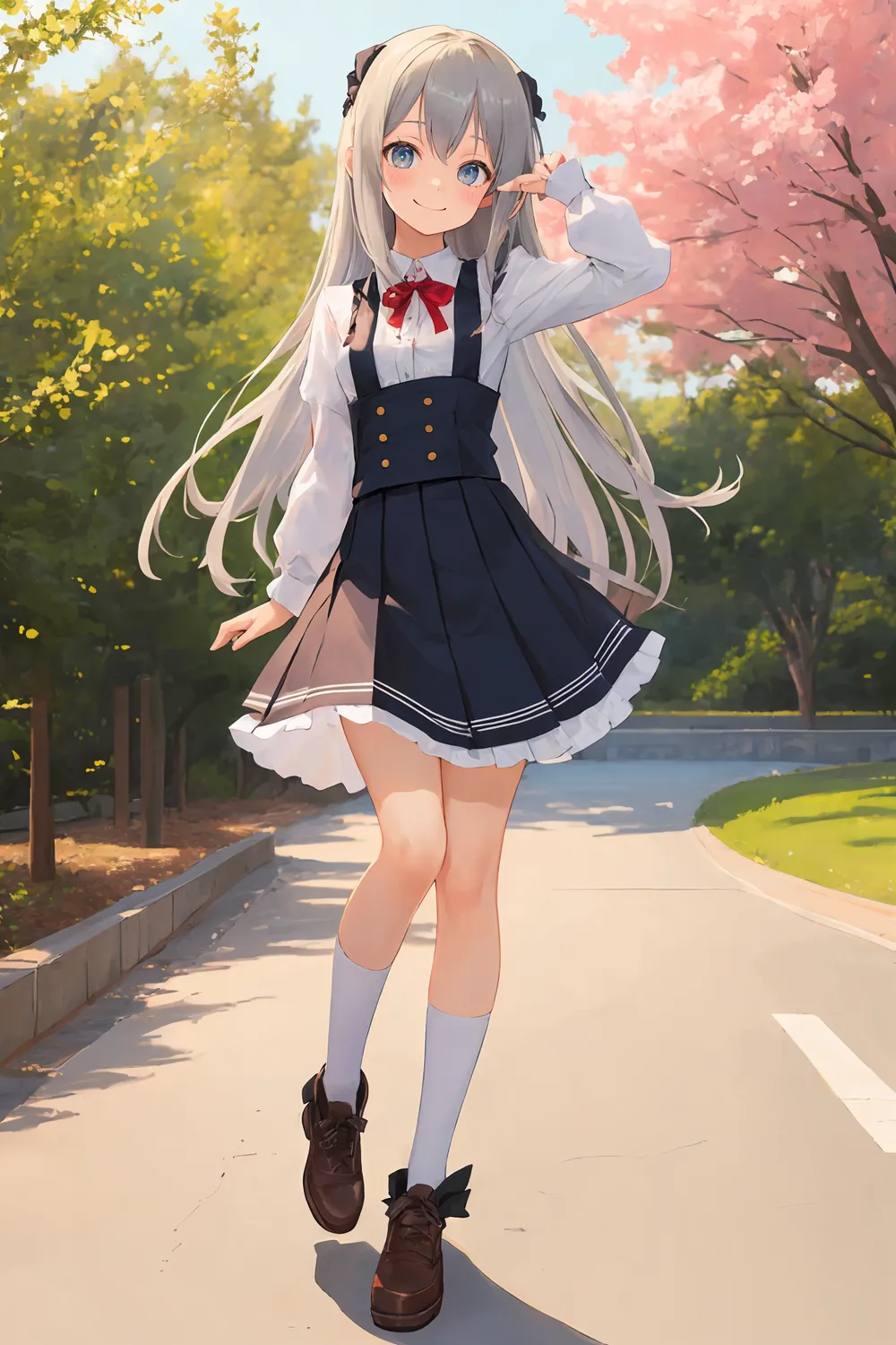 은발 금발 캐릭터 AI그림