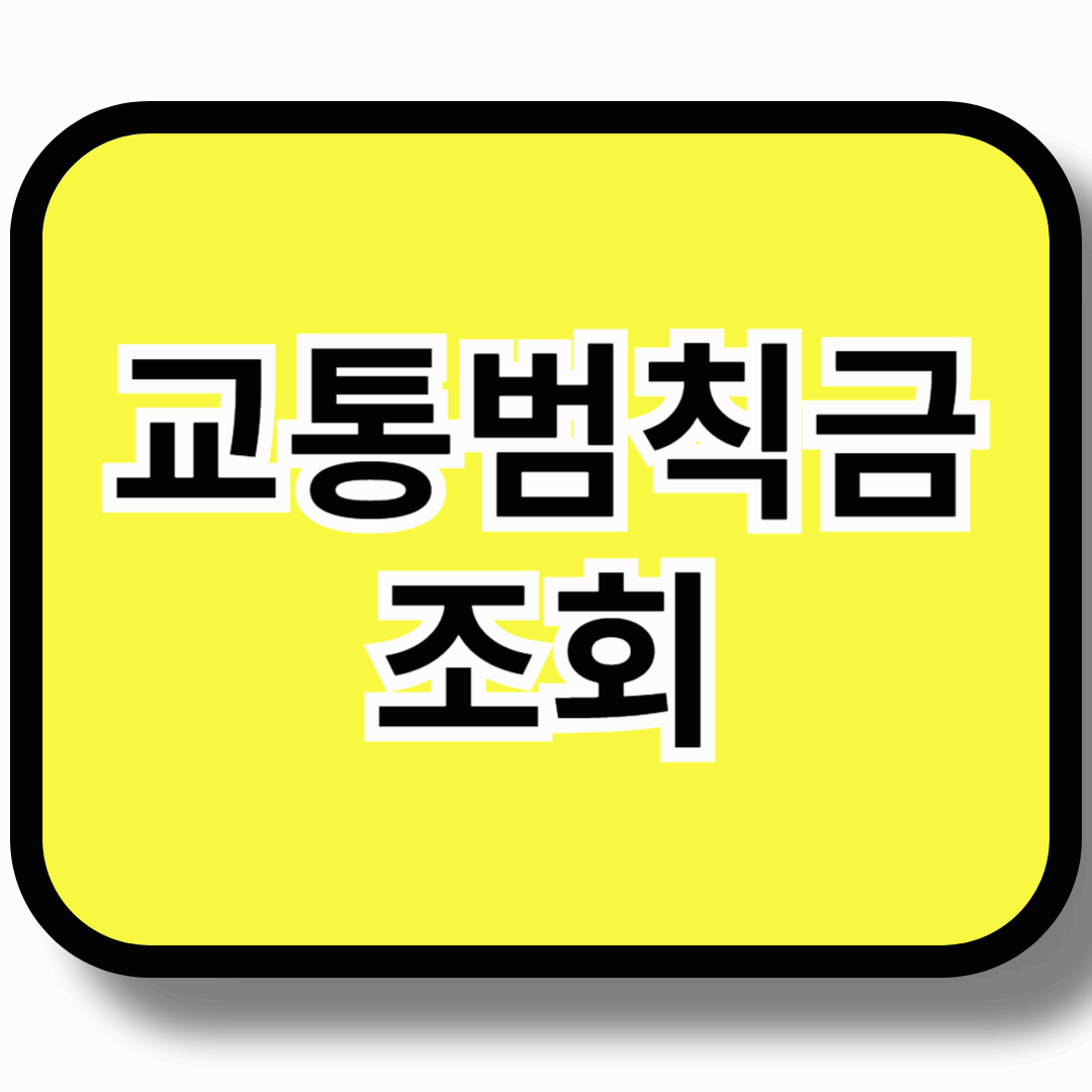 교통범칙금 조회