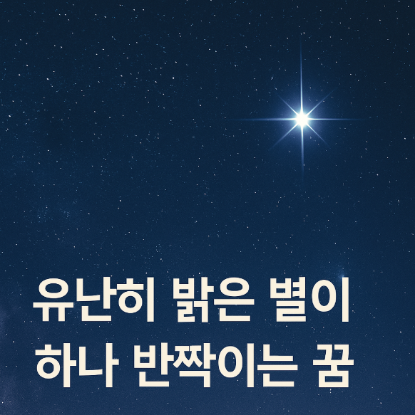 유난히 밝은 별이 하나 반짝이는 꿈
