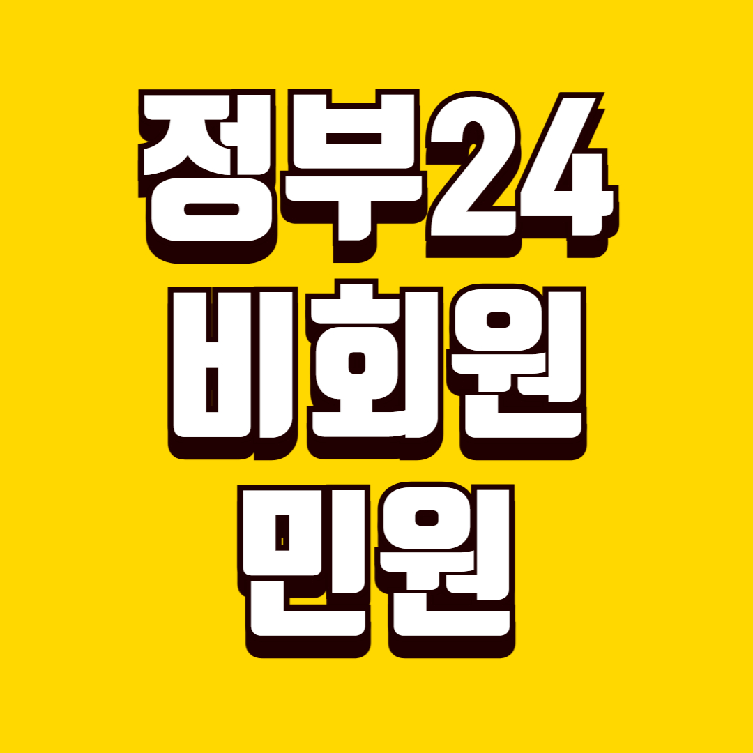 정부24 회원가입 없이 이용 가능한 서비스, 비회원으로 처리 가능한 민원