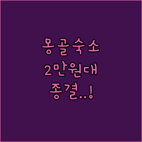 울란바토르 여행 숙소 예약 전 필수 ..
