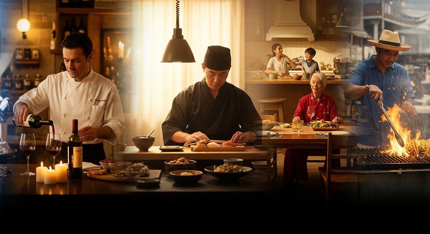 전 세계 각 나라 요리 영화 비교 분석 관련 사진