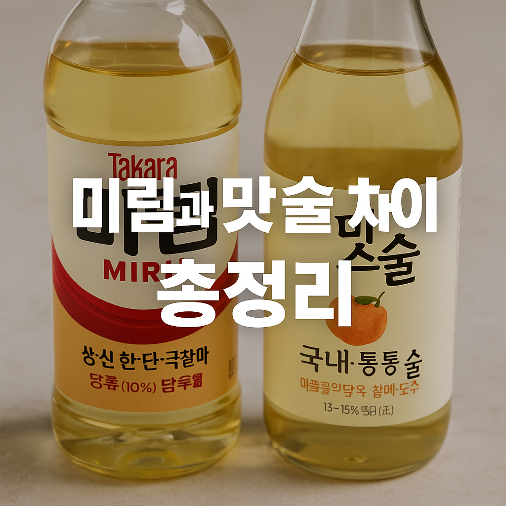 미림과 맛술 차이 총정리