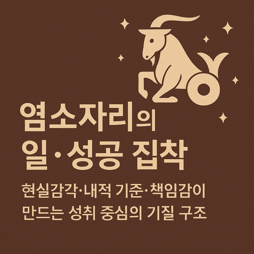 염소자리의 일·성공 집착 — 현실감각·내적 기준·책임감이 만드는 성취 중심의 기질 구조