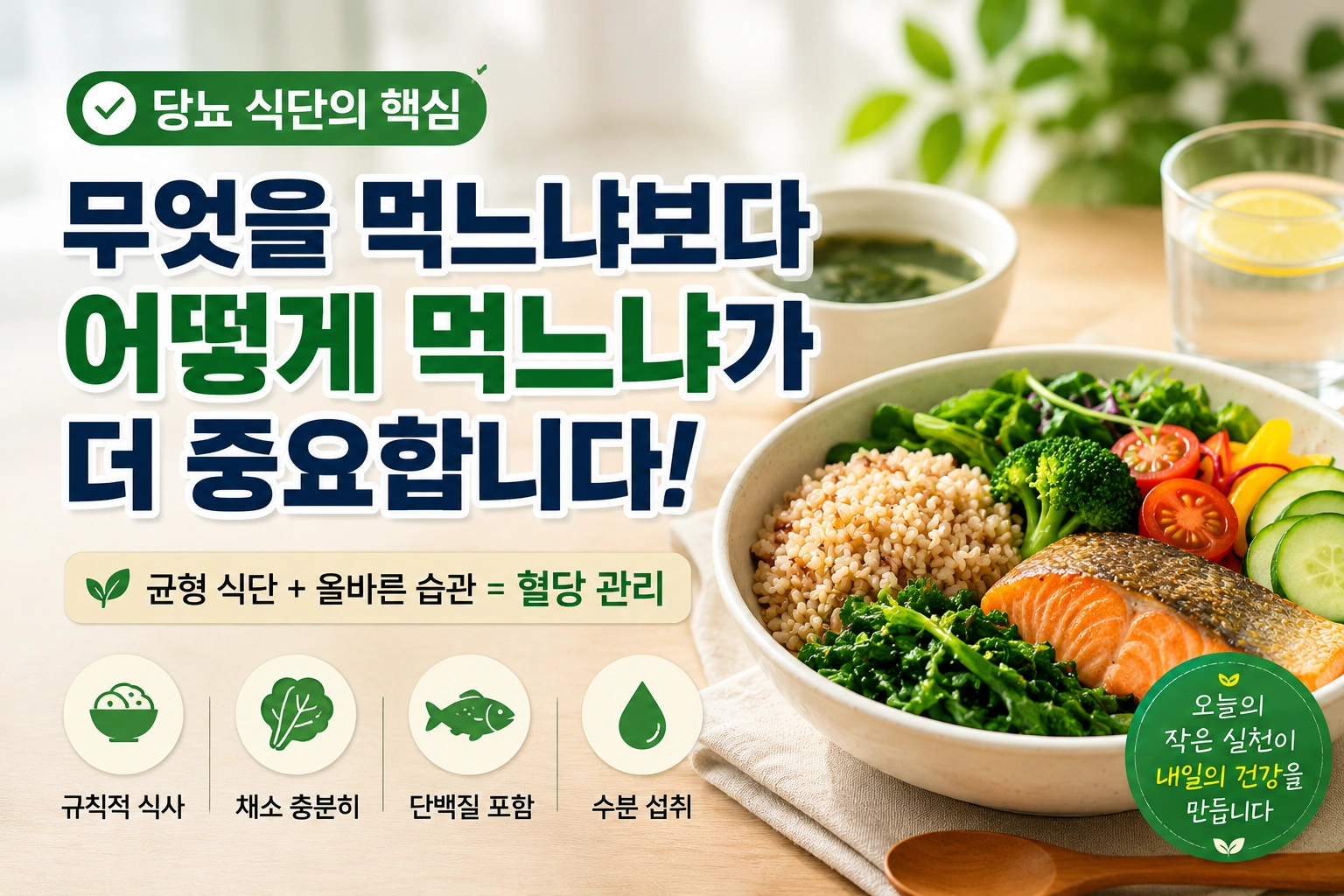 당뇨 식단, 무엇을 먹느냐보다 어떻게 먹느냐가 더 중요합니다
