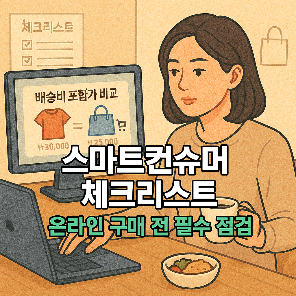 스마트컨슈머 체크리스트, 온라인 구매 전 필수 점검