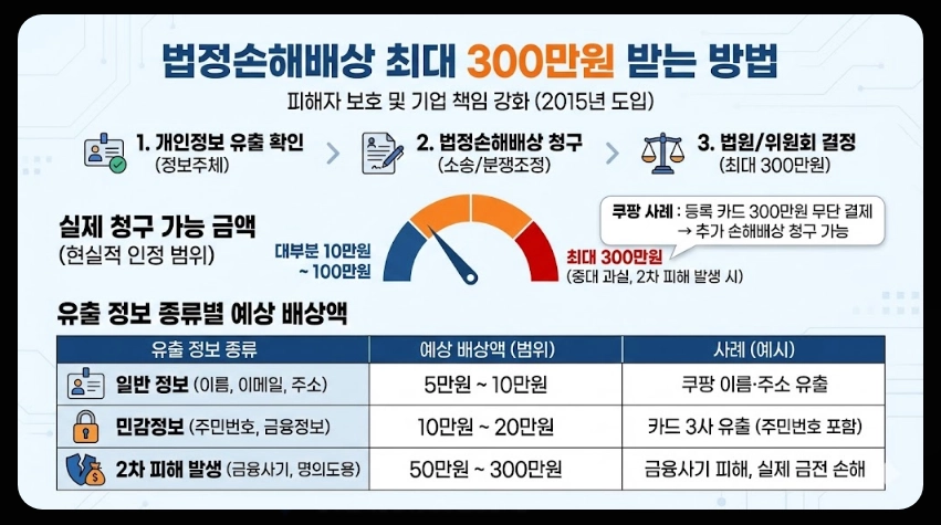 개인정보유출 피해보상금액