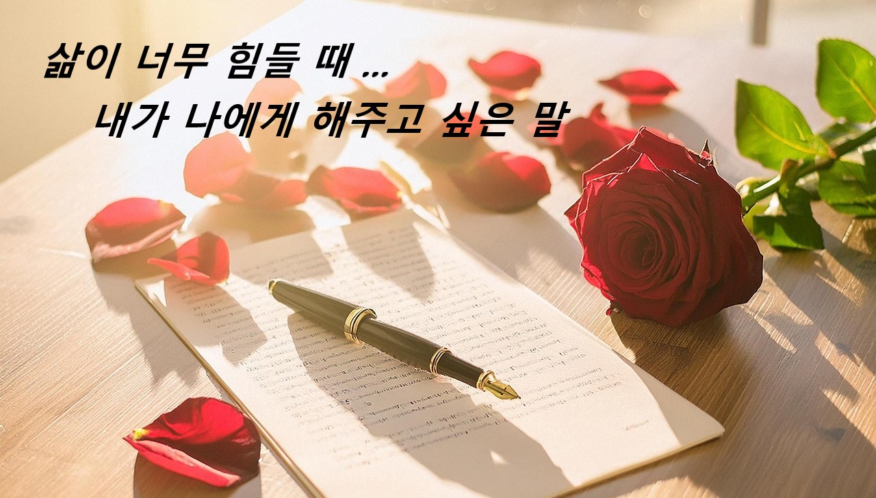 삶이 너무 힘들 때, 나에게 해주고 싶은 말 관련 이미지