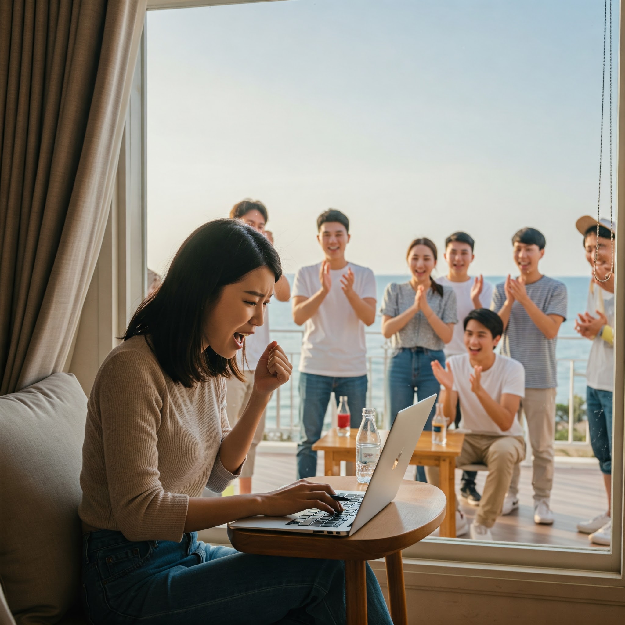 격려와 칭찬의 박수장면