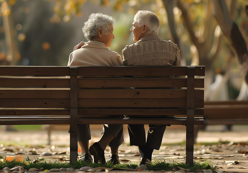 퇴직연금으로 안정적인 노후를 보내는 부부의 모습