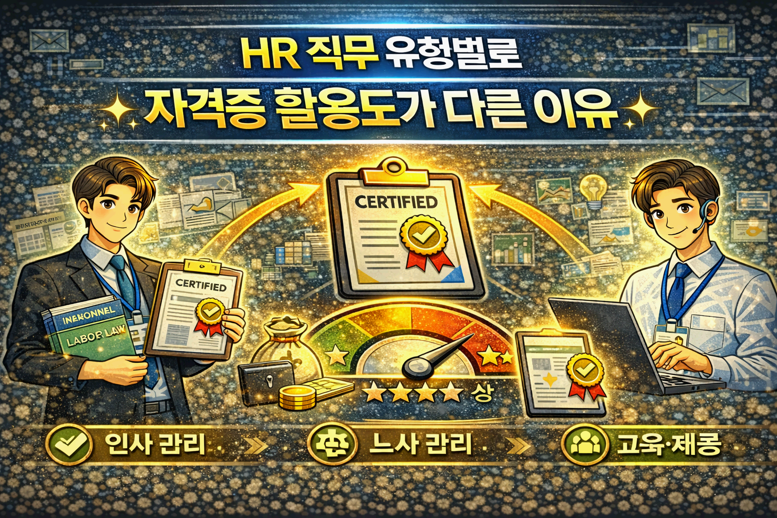 HR 직무 유형별로 자격증 활용도가 다른 이유