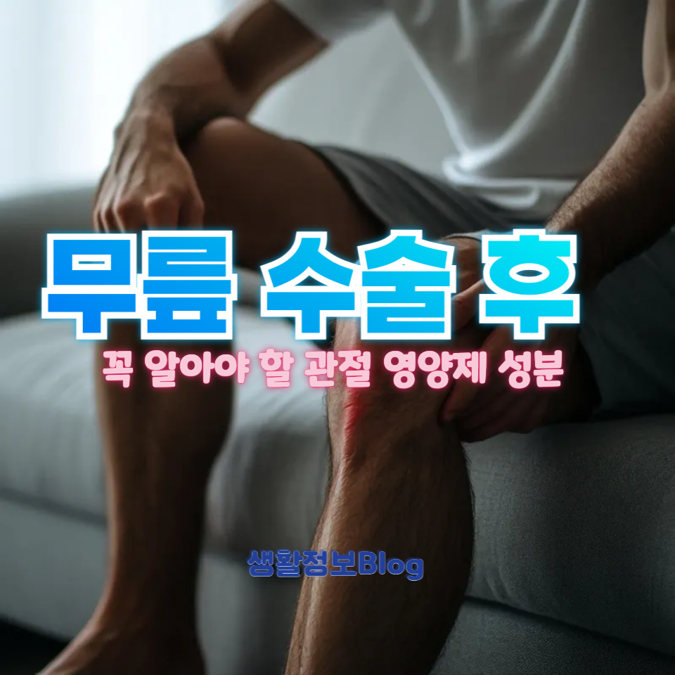 무릎 수술 후 꼭 알아야 할 관절 영양제 성분